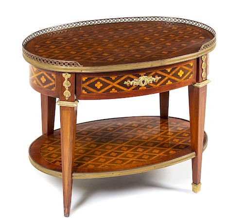 Louis XVI Style Marquetry Table
