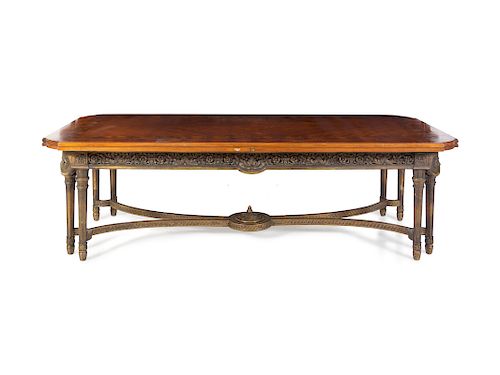 A Louis XVI Style Marquetry Dining Table