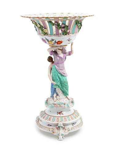 A Continental Porcelain Centerpiece
Height 21 inches.