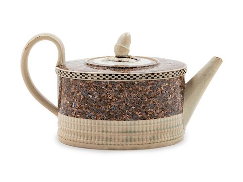 A Staffordshire "Terra Tersia" Creamware Teapot