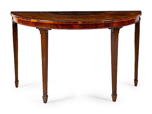 A George III Style Mahogany Console Table 