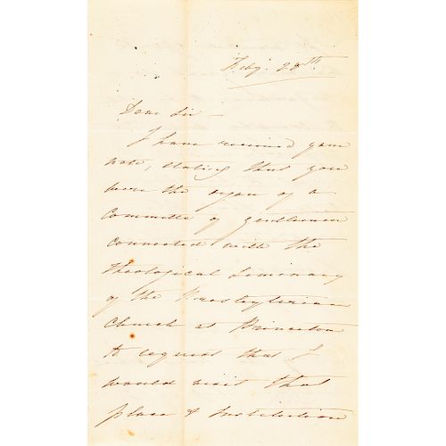1848 HENRY CLAY SR. Three Page Autograph Letter Signed