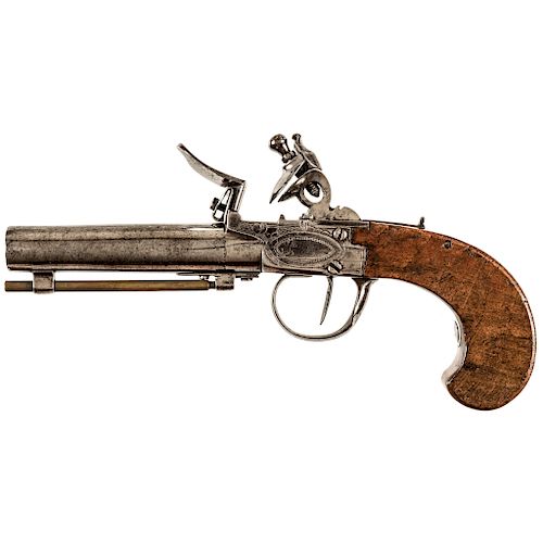 c. 1780-1810, Box-Lock Flint Pistol Choice Very Fine 