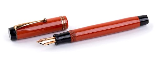Vintage 1929/1935 Celluloid Fountain Pen Parker Duofold Laquer-red