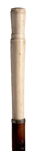 Antique ivory mounted  walking stick cane - England early 20th Century 
