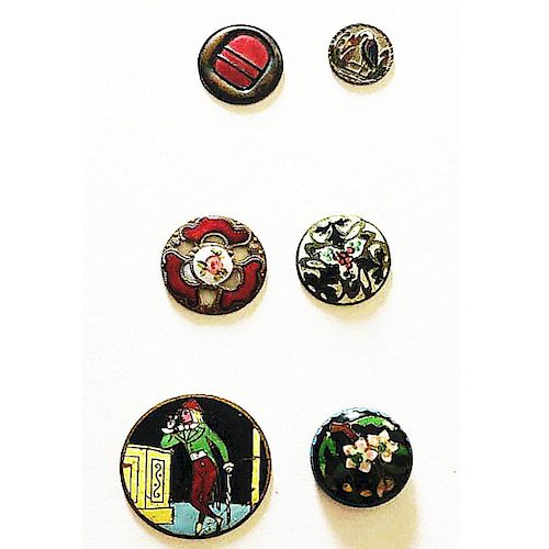 SMALL CARD OF ENAMEL BUTTONS