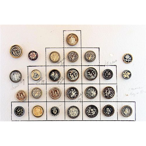27 SMALL IVOROID BUTTONS