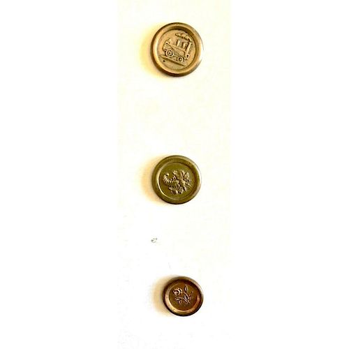3 SMALL JACKONIAN BUTTONS