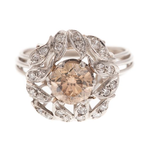 A Ladies 1.70ct Cognac Diamond ring in Platinum