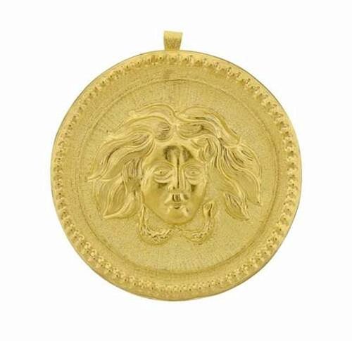 Large Buccellati 18K Gold Pendant Medallion