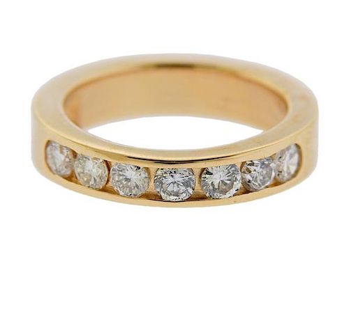 14K Gold Diamond Band Ring 