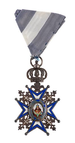 Serbia, Order of St. Saba knight’s badge, first model.