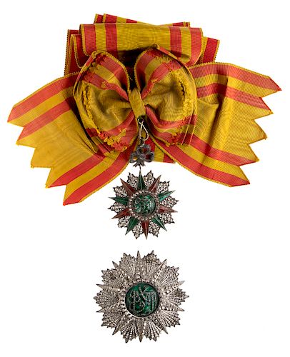 Tunisi, Order of Nicham el Iftikal, Grand cross set, breast star sash and sash badge