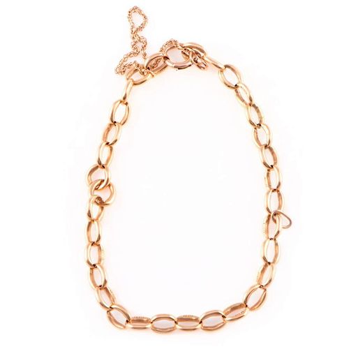 18k gold link bracelet, English