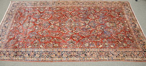 Sarouk Oriental carpet, 10' 8" x 20'.