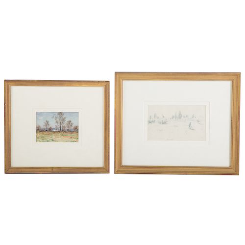 Attrib. to Louis J. Feuchter. Two Framed Works