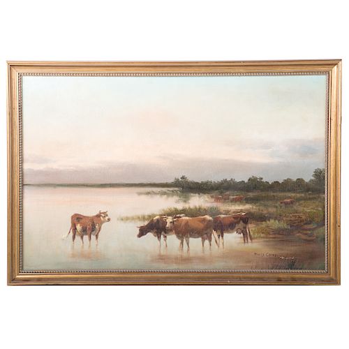 Harry Carey. Cattle Watering