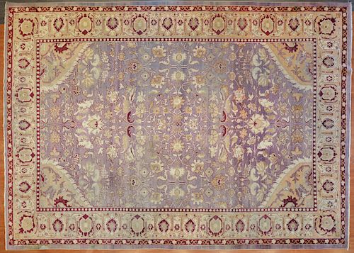 Antique Agra Carpet, India, 11 x 15.4