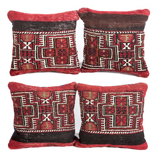 Set of Four Turkish Soumak Kilim Pillows