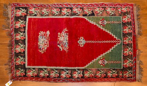 Turkish Anatolian Prayer Rug, 3.3 x 4.3