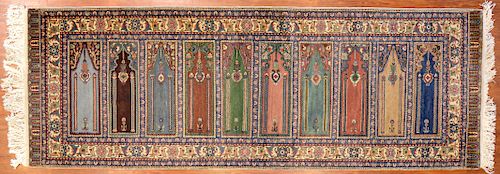 Turkish Konya Ladik Prayer Runner, 3.5 x 9,5