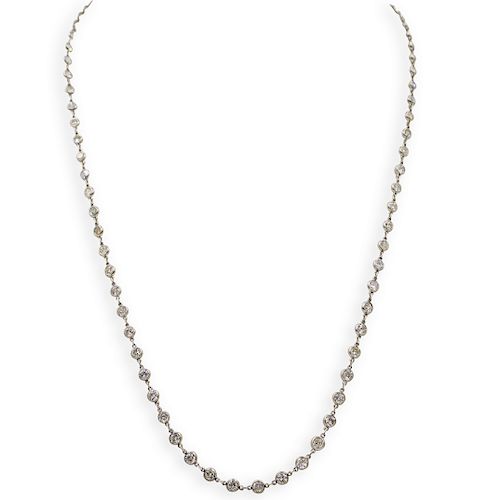 Art Deco "Diamonds By The Yard" 14k Necklace