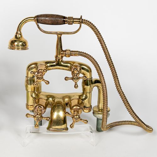 Early 20th C. Brass "Telephone" Bathtub Faucet