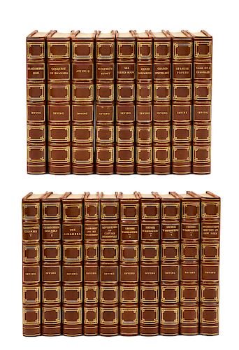 IRVING, Washington (1783-1859). Works. New York and London: GP Putnam's Sons, The Knickerbocker Press, n.d.