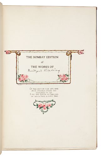 KIPLING, Rudyard (1865-1936). The Works of Rudyard Kipling. London: Macmillan and Co. Limited, 1913-1919. EXTRA ILLUSTRATED and bound for presentation