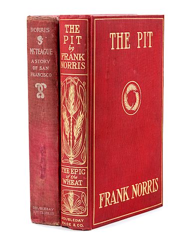 NORRIS, Frank (1870-1902). Two works, comprising: McTeague. A Story of San Francisco. 1899. -- The Pit. 1903. 