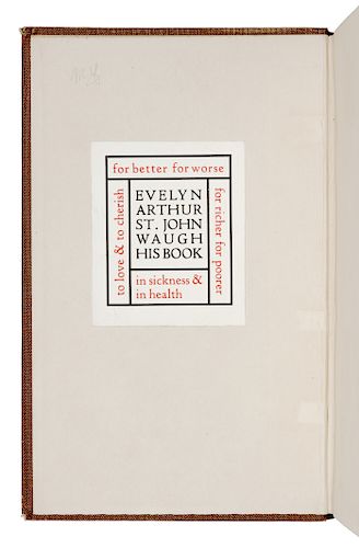 [WAUGH, Evelyn, his copy]. DOUGLAS, Norman (1868-1952). Alone. London: Chapman & Hall, Ltd., 1921.