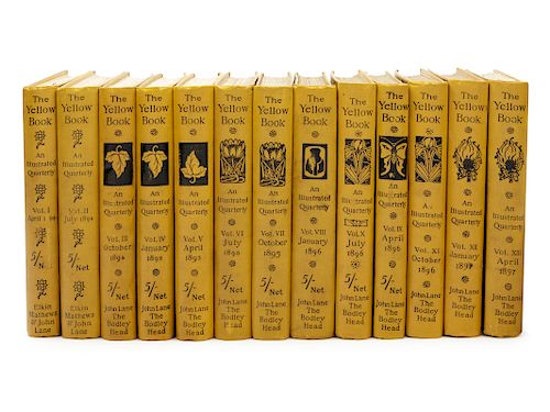 [THE YELLOW BOOK]. The Yellow Book. An Illustrated Quarterly. London and Boston (volumes I-X) and London and New York (XI-XIII): Elkin Mathews & John 