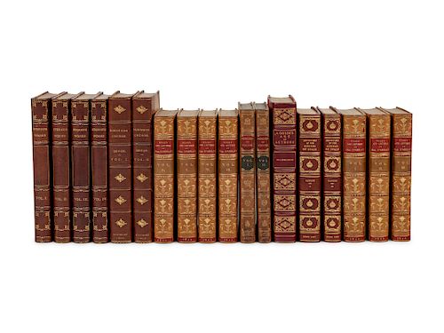 [BINDINGS]. A group of 6 works in 18 volumes, including: