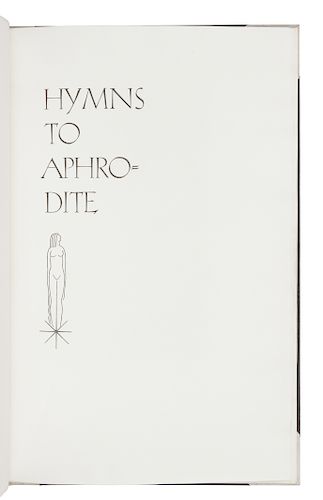 [GRABHORN PRINTING]. Hymns to Aphrodite. San Francisco: The Grabhorn Press, 1927.