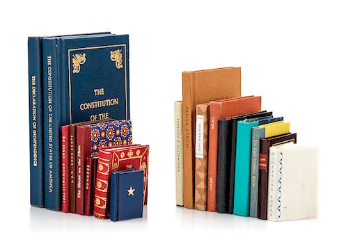 [MINIATURE BOOKS]. A group of 18 miniature books, comprising: