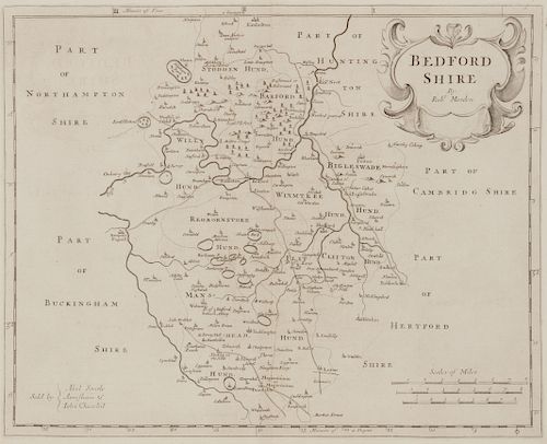 MORDEN, Robert. A group of 3 uncolored regional maps of England from Camden's Britannia, ca 1722.