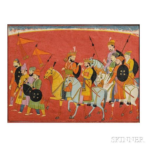 Miniature Painting of Sisupala and his Retinue