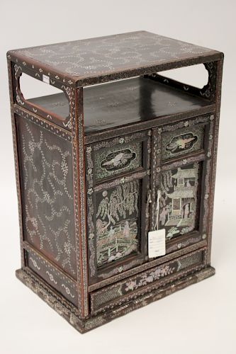Chinese Side Cabinet w Extensive MoP, c. 1910