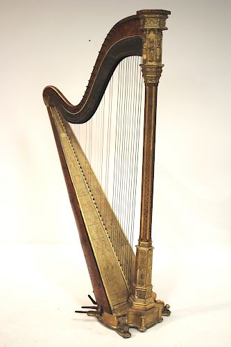 J F Browne New York Gothic Revival Harp c. 1850