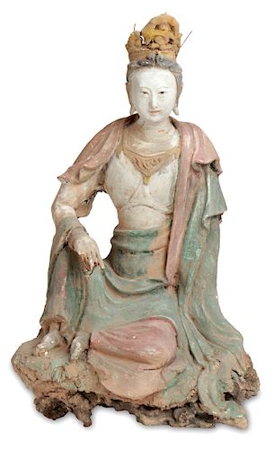 Statue of Seated Kuanyin, Song Dynasty