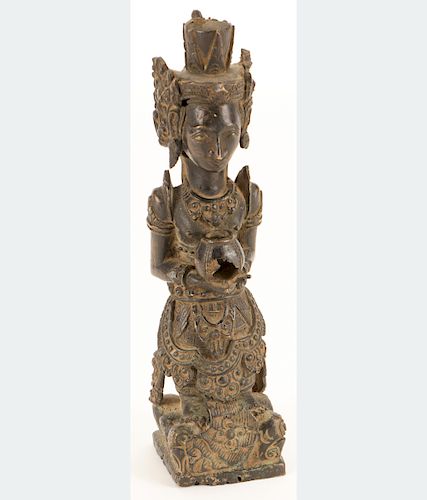 Antique Bronze Statue of a Goddess or Supplicant, Bali