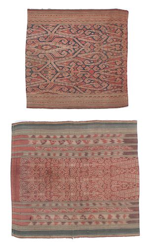 2 Antique Iban Ikat Textiles