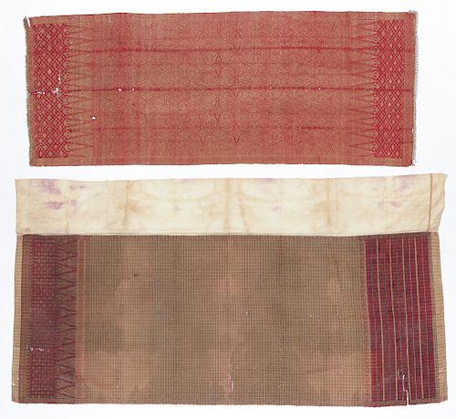 2 Antique Minangkabau Sonket Textiles