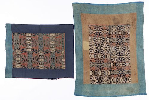 2 Antique Coverlet Textiles, Dai People, China