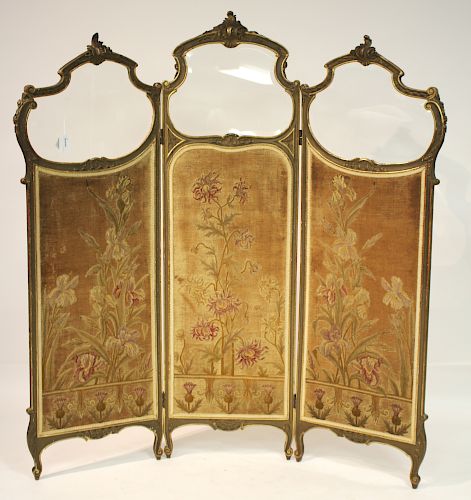 French Rococo Style Carved & Gilded Screen