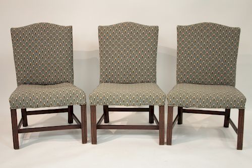 Georgian Marlboro Carved & Upholstered Side Chairs
