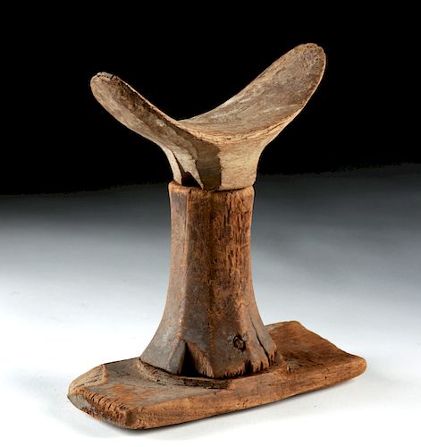 Egyptian Late Dynastic Wood Head Rest (for Mummy)