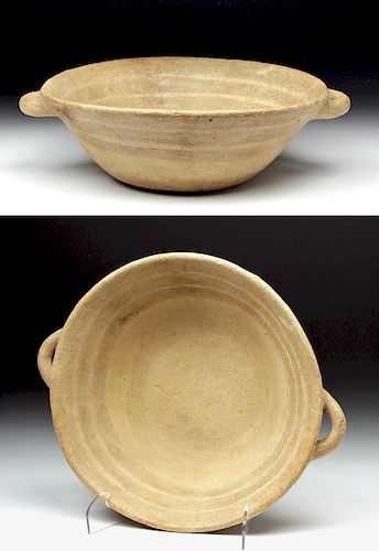 Greek Mycenaean Pottery Plate w/ Handles