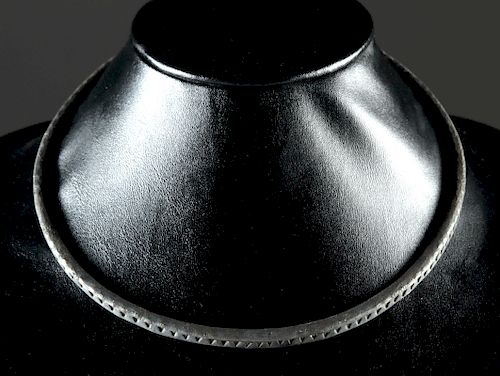 Viking Bronze Torc w/ Stamped Designs