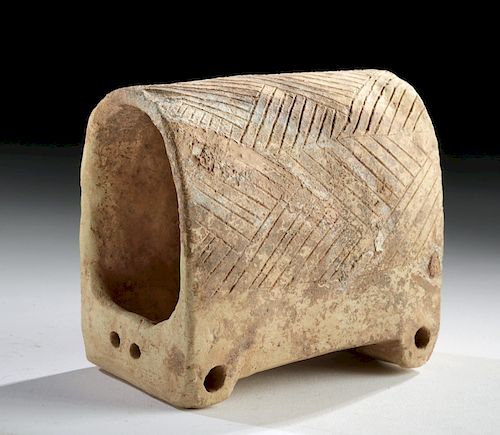 Ancient Syro-Hittite Terracotta Covered Wagon Toy